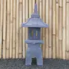 Product image 5 of the product “Japanese style Garden Lantern, made from Andesit Stone. Multipart. 80 cm Height, Roof is 40 cm width. ”